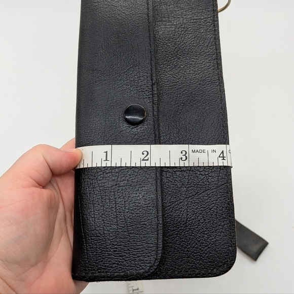 Black leather biker grunge goth chain wallet - Picture 9 of 9